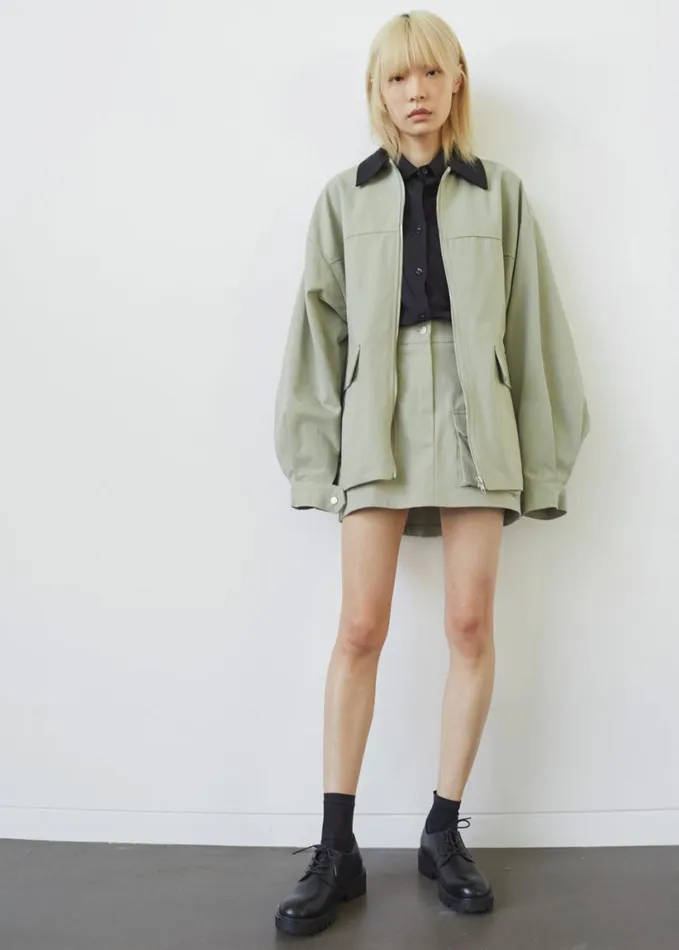 Bottoms Women The Frankie Shop Malia Cargo Mini Skirt 8211 Khaki