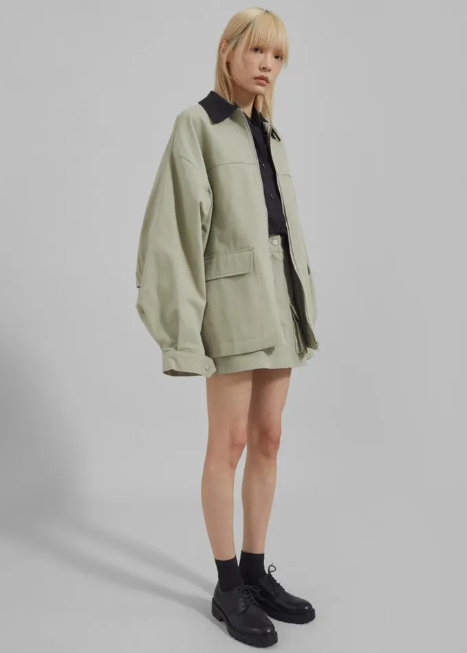 Bottoms Women The Frankie Shop Malia Cargo Mini Skirt 8211 Khaki