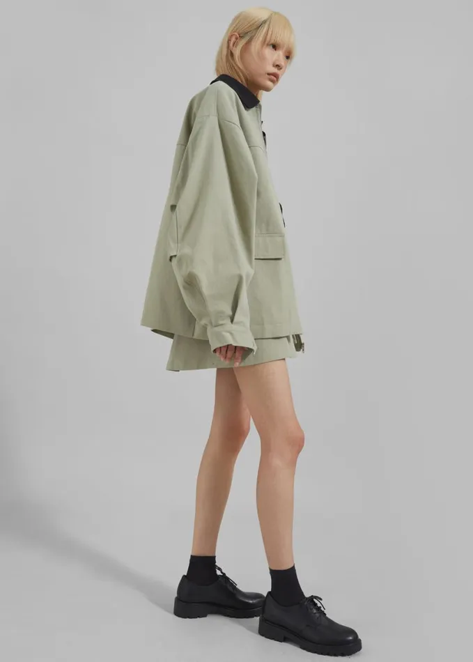 Bottoms Women The Frankie Shop Malia Cargo Mini Skirt 8211 Khaki