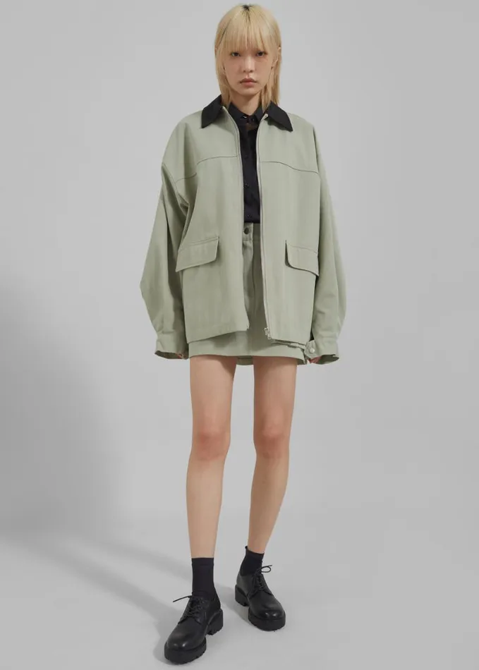 Bottoms Women The Frankie Shop Malia Cargo Mini Skirt 8211 Khaki