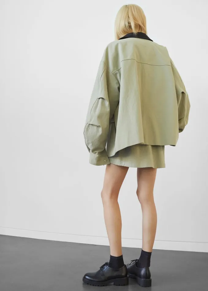 Bottoms Women The Frankie Shop Malia Cargo Mini Skirt 8211 Khaki