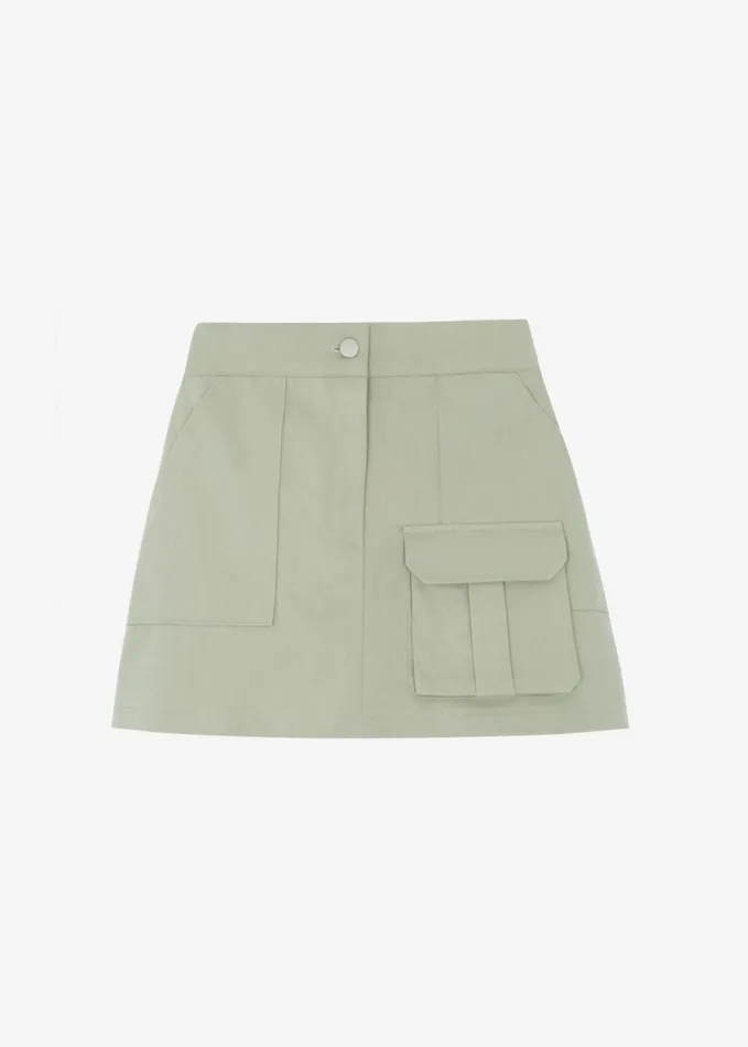 Bottoms Women The Frankie Shop Malia Cargo Mini Skirt 8211 Khaki