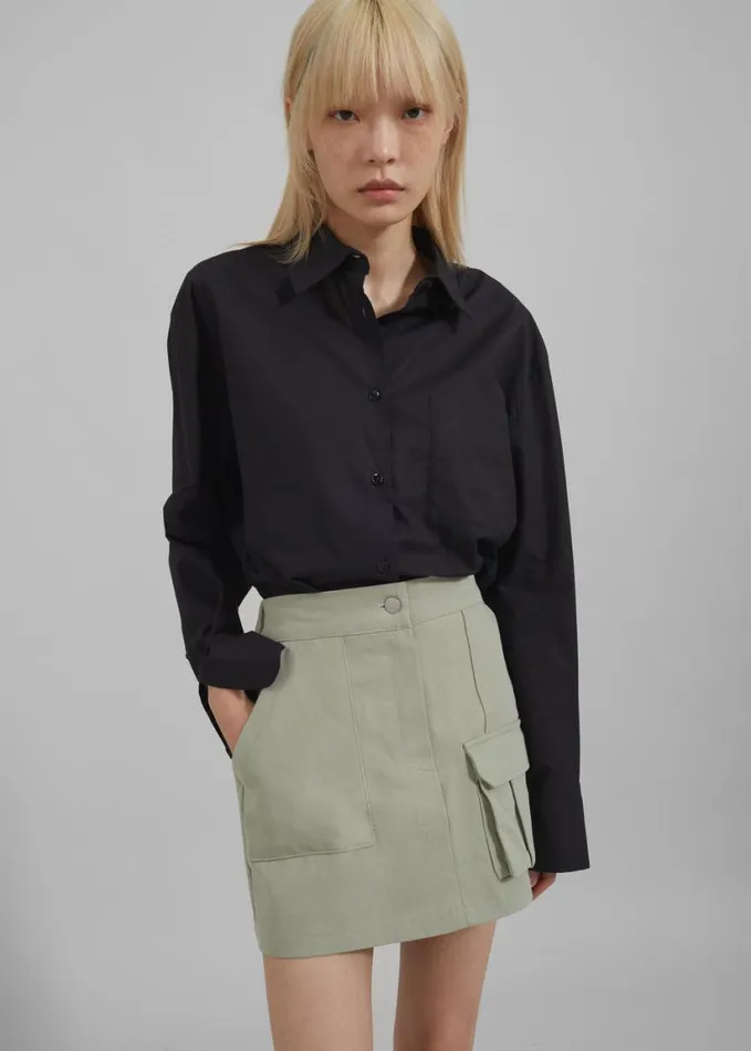 Bottoms Women The Frankie Shop Malia Cargo Mini Skirt 8211 Khaki