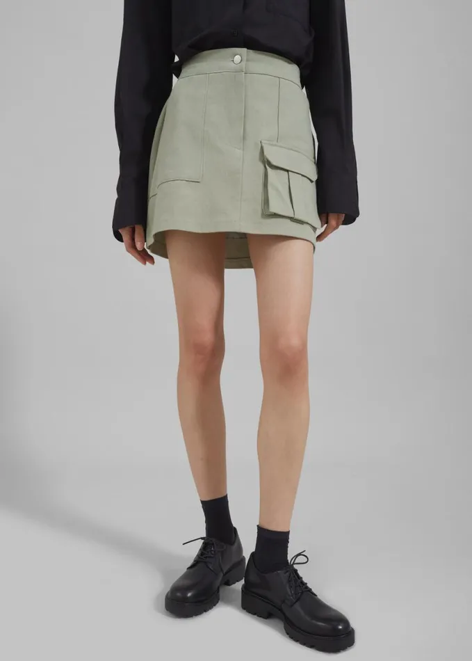 Bottoms Women The Frankie Shop Malia Cargo Mini Skirt 8211 Khaki