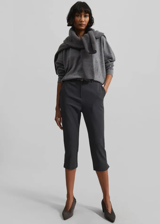Bottoms Women The Frankie Shop Orsha Capri Pants 8211 Grey