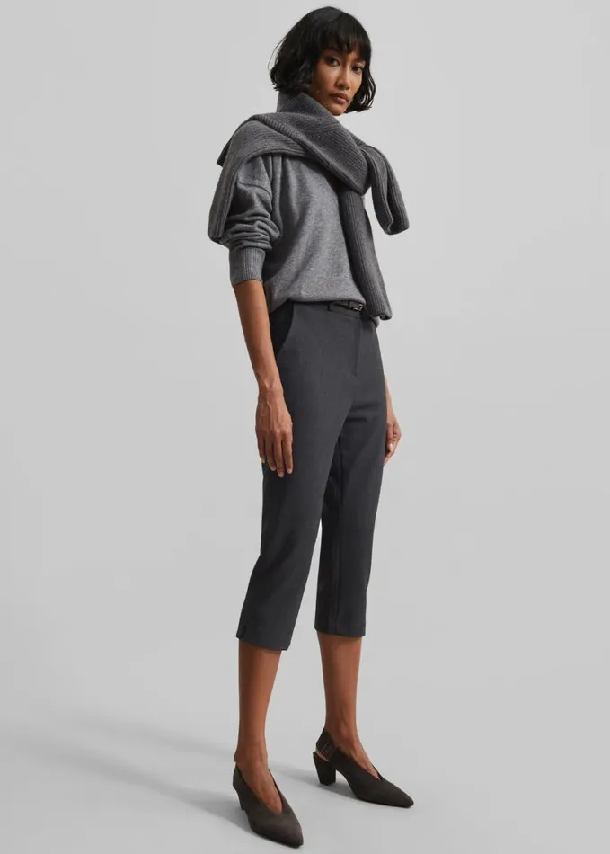 Bottoms Women The Frankie Shop Orsha Capri Pants 8211 Grey