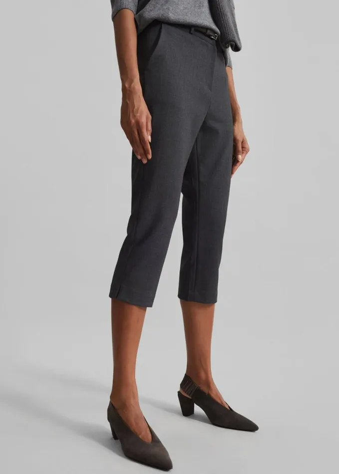 Bottoms Women The Frankie Shop Orsha Capri Pants 8211 Grey