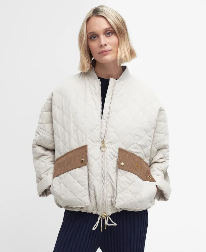 Bowhill Quilted Jacket Army Green Women Barbour Quilted Jackets