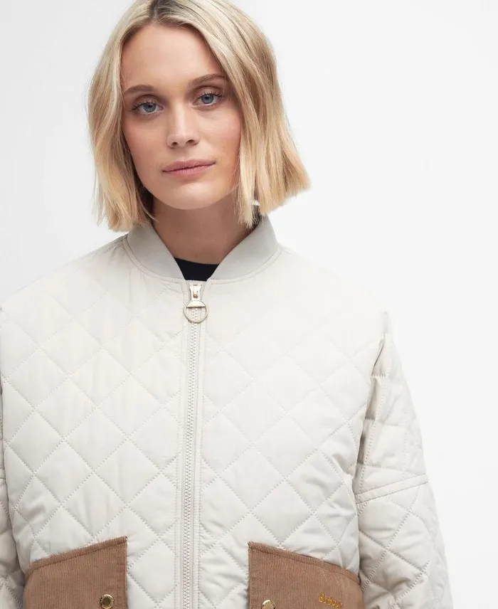 Bowhill Quilted Jacket Army Green Women Barbour Quilted Jackets