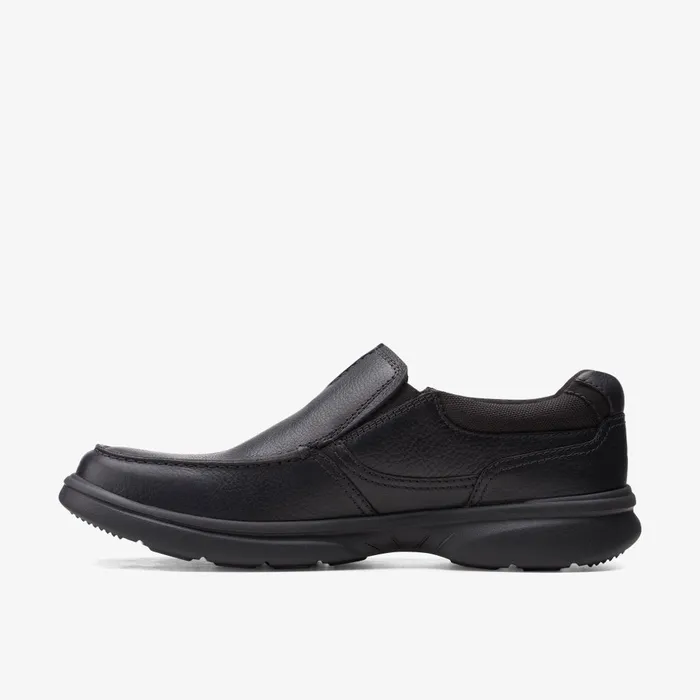 Bradley Free Black Tumbled Leather Men Clarks Casual Dress Shoes