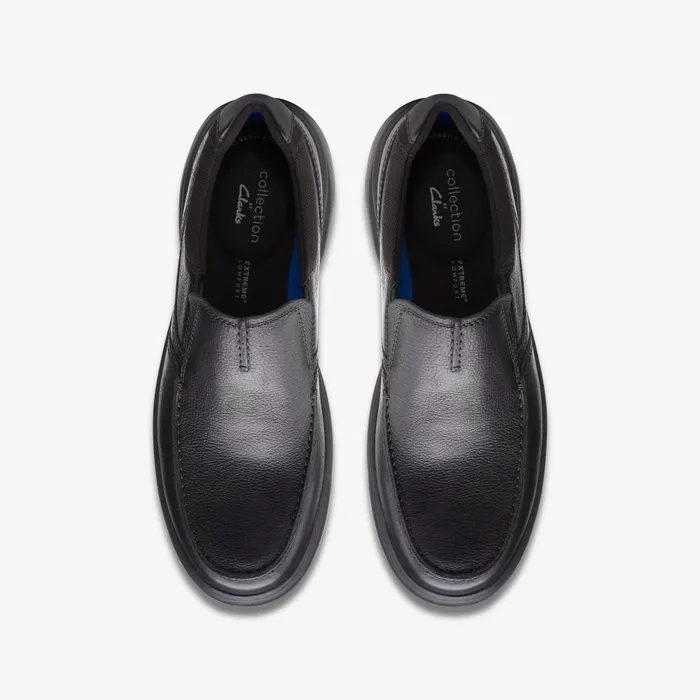 Bradley Free Black Tumbled Leather Men Clarks Casual Dress Shoes