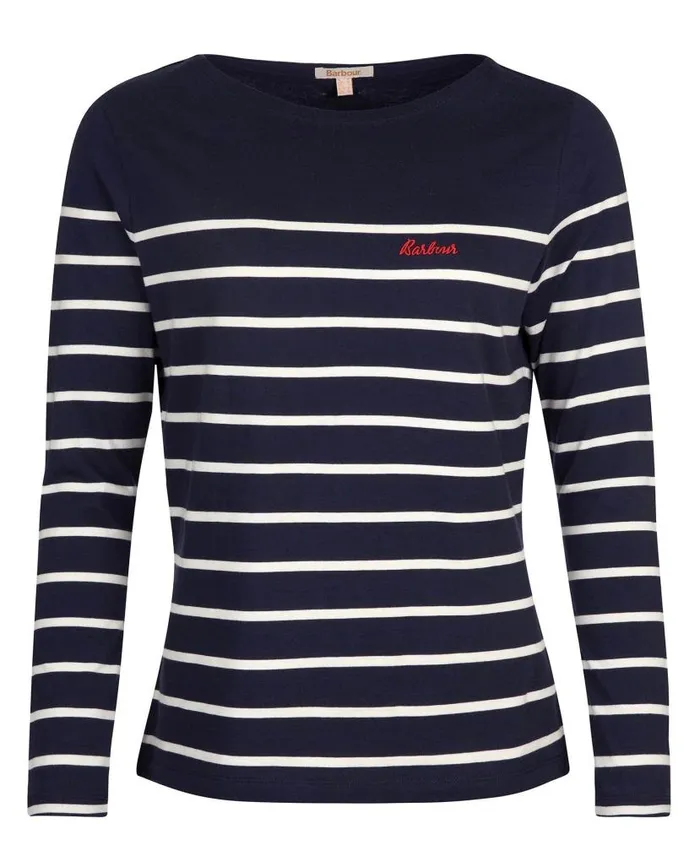 Bradley Striped LongSleeved TShirt Cloudnavy Women Barbour TShirts