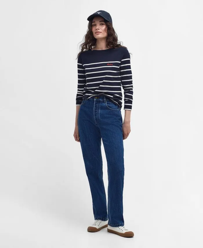 Bradley Striped LongSleeved TShirt Cloudnavy Women Barbour TShirts