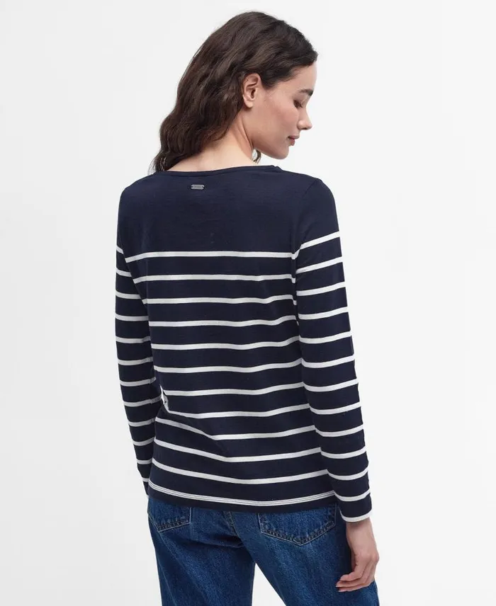 Bradley Striped LongSleeved TShirt Cloudnavy Women Barbour TShirts