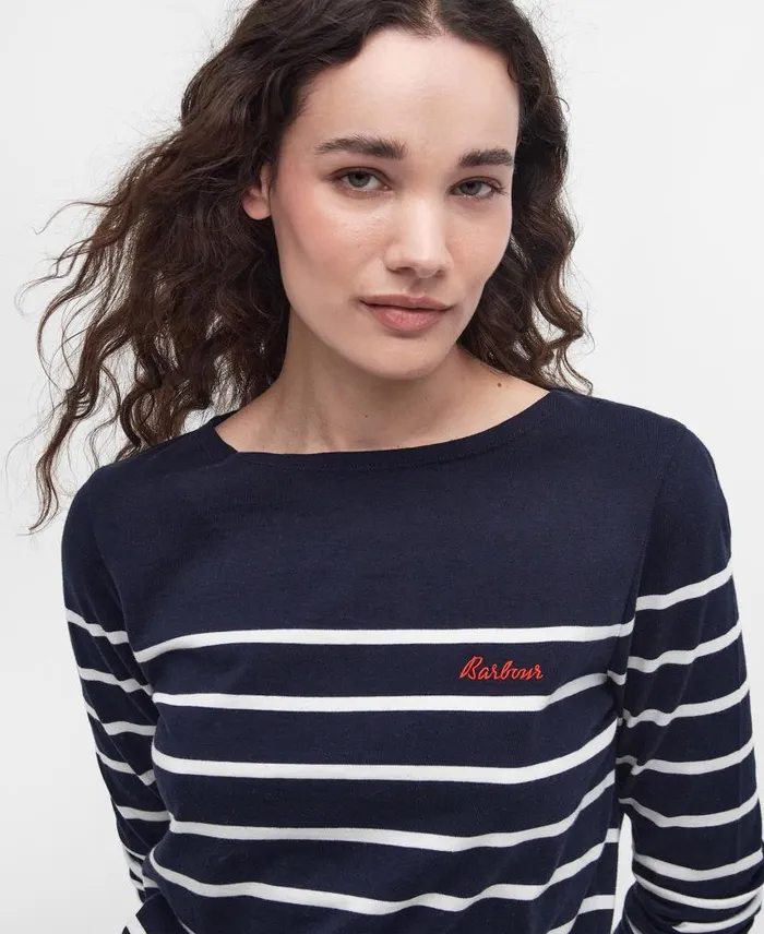 Bradley Striped LongSleeved TShirt Cloudnavy Women Barbour TShirts
