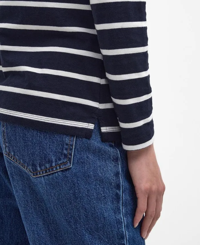 Bradley Striped LongSleeved TShirt Cloudnavy Women Barbour TShirts