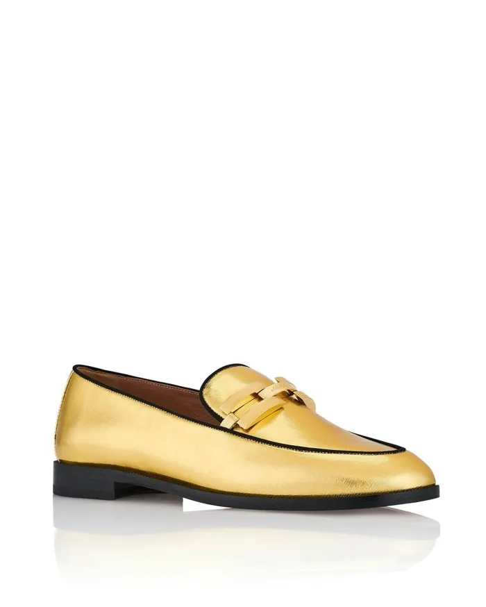 Brandi Mocassin Gold Women Aquazzura Flats Brandi Mocassin Gold Women Aquazzura Flats
