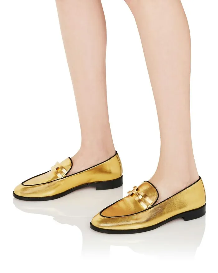 Brandi Mocassin Gold Women Aquazzura Flats Brandi Mocassin Gold Women Aquazzura Flats