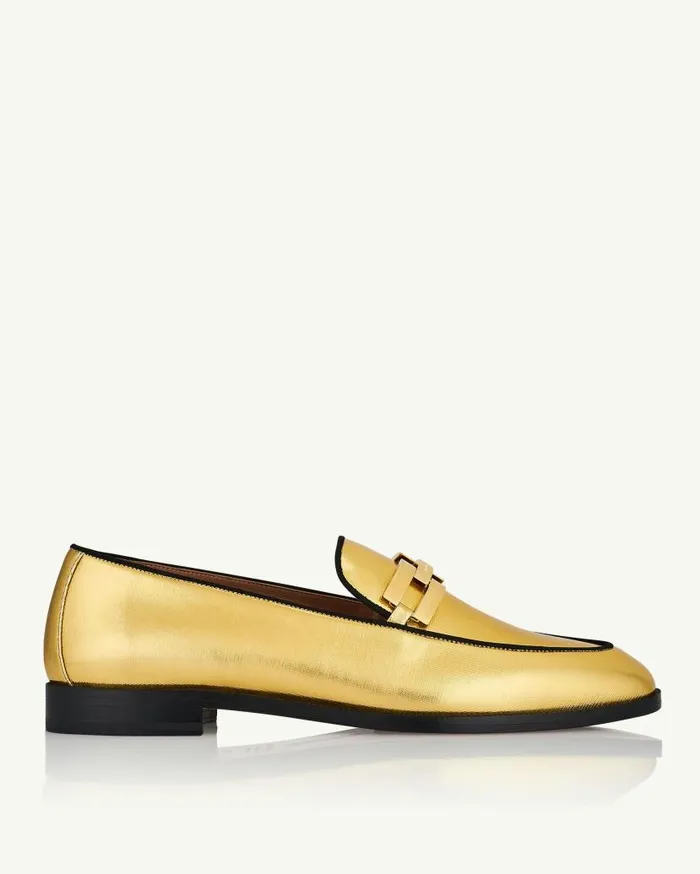 Brandi Mocassin Gold Women Aquazzura Flats Brandi Mocassin Gold Women Aquazzura Flats