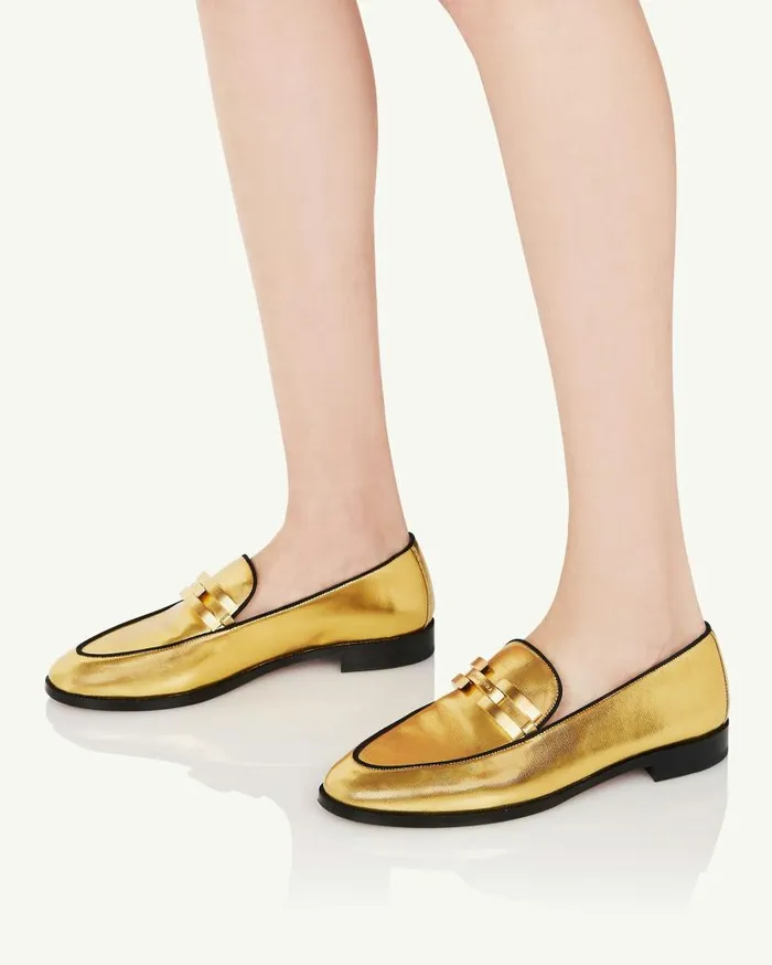 Brandi Mocassin Gold Women Aquazzura Flats Brandi Mocassin Gold Women Aquazzura Flats