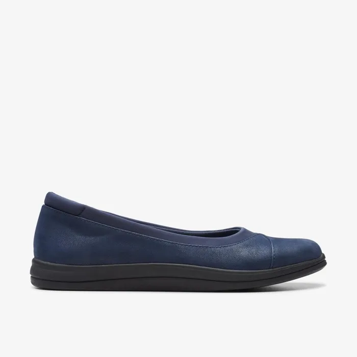 Breeze Ayla Navy Women Clarks Flats