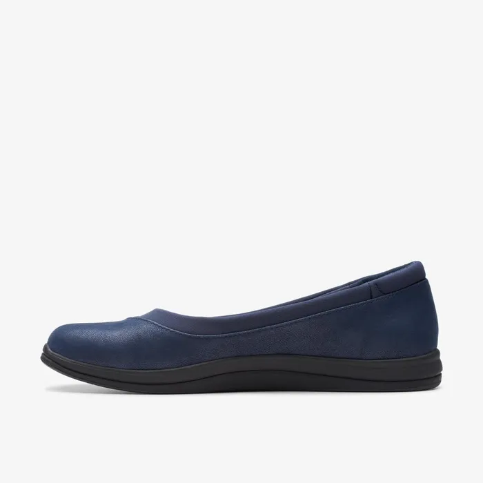 Breeze Ayla Navy Women Clarks Flats