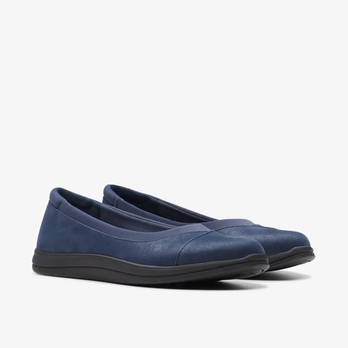 Breeze Ayla Navy Women Clarks Flats