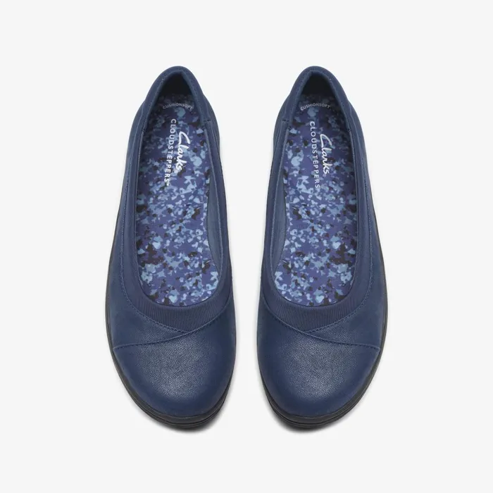 Breeze Ayla Navy Women Clarks Flats