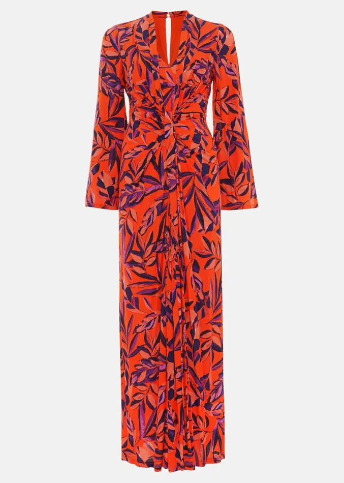 Briella Jersey Leaf Print Maxi Dress Vermillionmulti Women Phase Eight Dresses Briella Jersey Leaf Print Maxi Dress Vermillionmulti Women Phase Eight Dresses