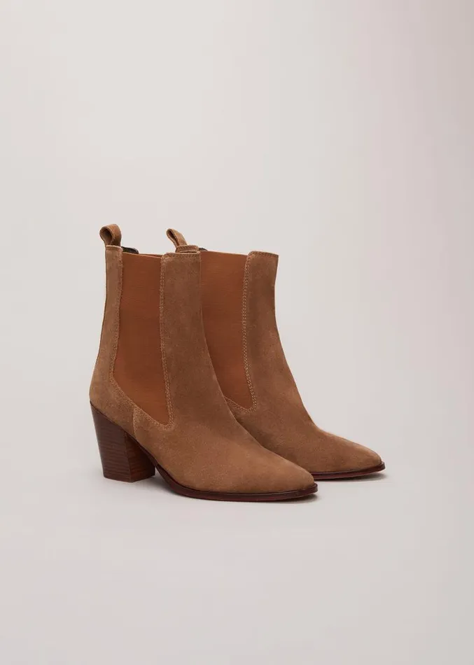 Brown Suede Cowboy Boots Tan Women Phase Eight Boots