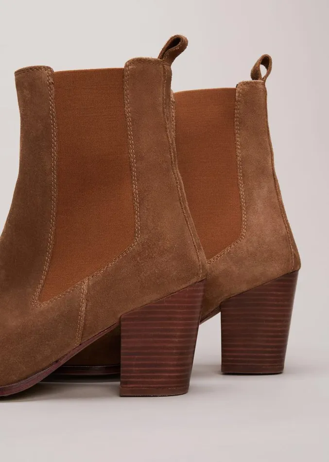 Brown Suede Cowboy Boots Tan Women Phase Eight Boots