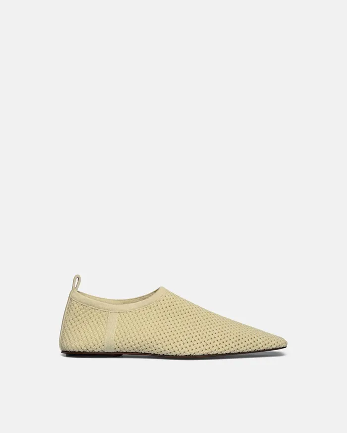Buju MeshKnit SquareToe SlipOn Shoes Sand Mesh Women Nanushka Shoes