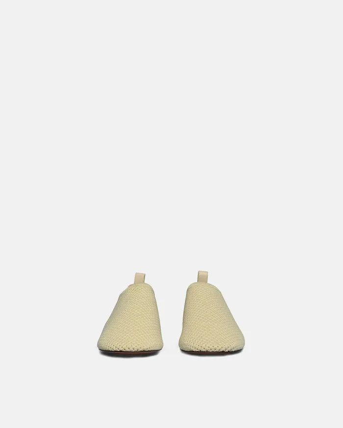 Buju MeshKnit SquareToe SlipOn Shoes Sand Mesh Women Nanushka Shoes