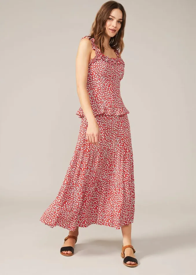 Callista Ditsy Floral Frill Cami Blouse Redwhite Women Phase Eight Shirts and Blouses Callista Ditsy Floral Frill Cami Blouse Redwhite Women Phase Eight Shirts and Blouses