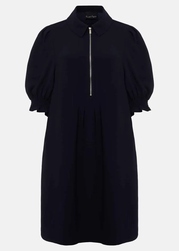 Candice Navy Zip Mini Dress Navy Women Phase Eight Dresses