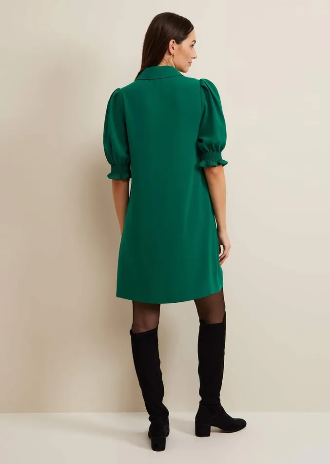 Candice Zip Swing Dress Green Women Phase Eight Dresses