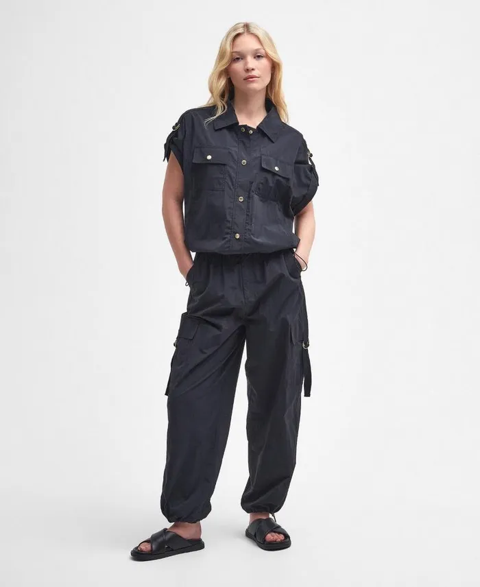 Carla Cargo Trousers Classic Black Women Barbour Trousers and Shorts