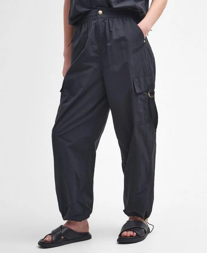 Carla Cargo Trousers Classic Black Women Barbour Trousers and Shorts