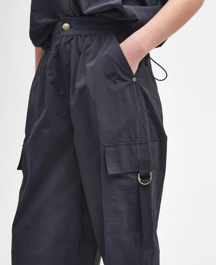 Carla Cargo Trousers Classic Black Women Barbour Trousers and Shorts
