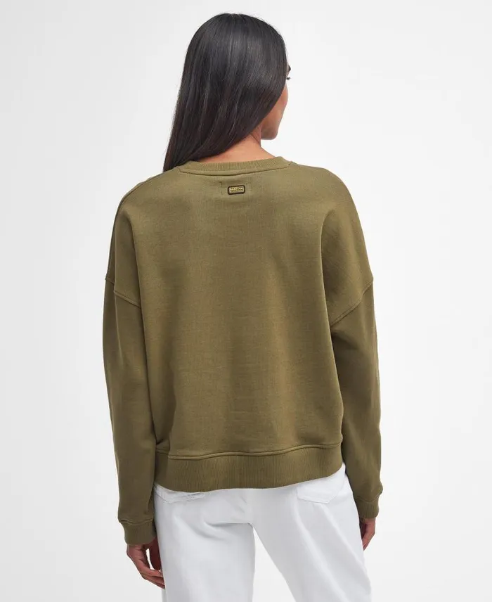 Carla Logo Sweatshirt Light Stone Women Barbour Hoodies and Sweatshirts