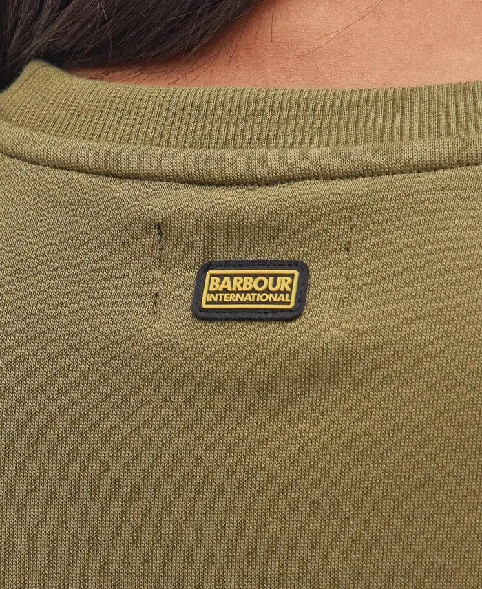 Carla Logo Sweatshirt Light Stone Women Barbour Hoodies and Sweatshirts