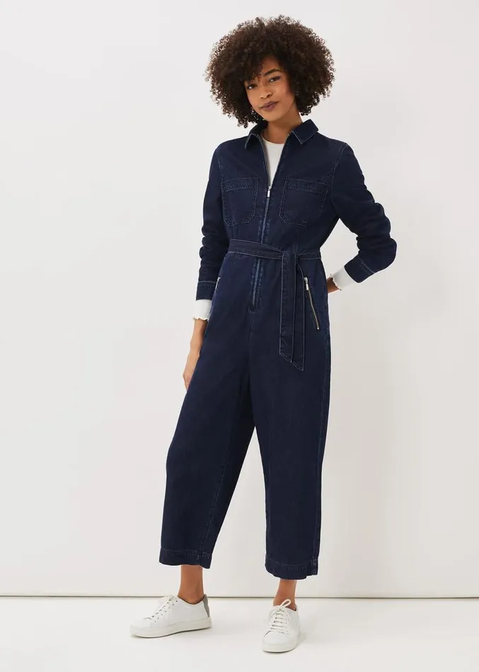 Cecile Denim Wide Leg Jumpsuit Denim Women Phase Eight Dresses