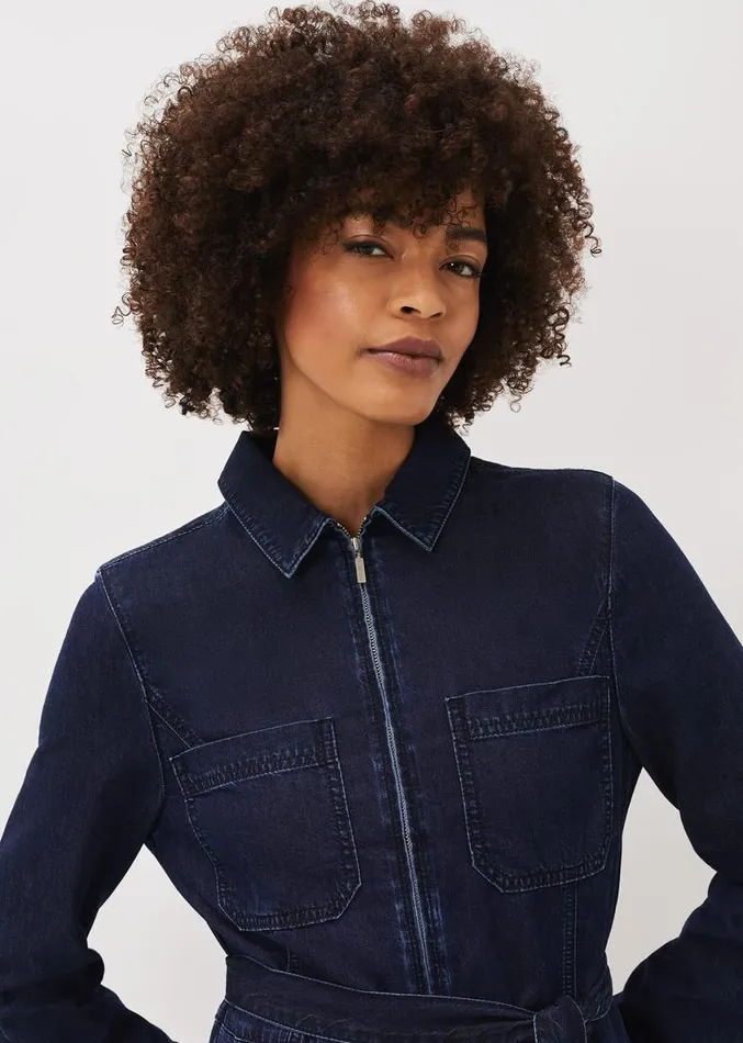 Cecile Denim Wide Leg Jumpsuit Denim Women Phase Eight Dresses