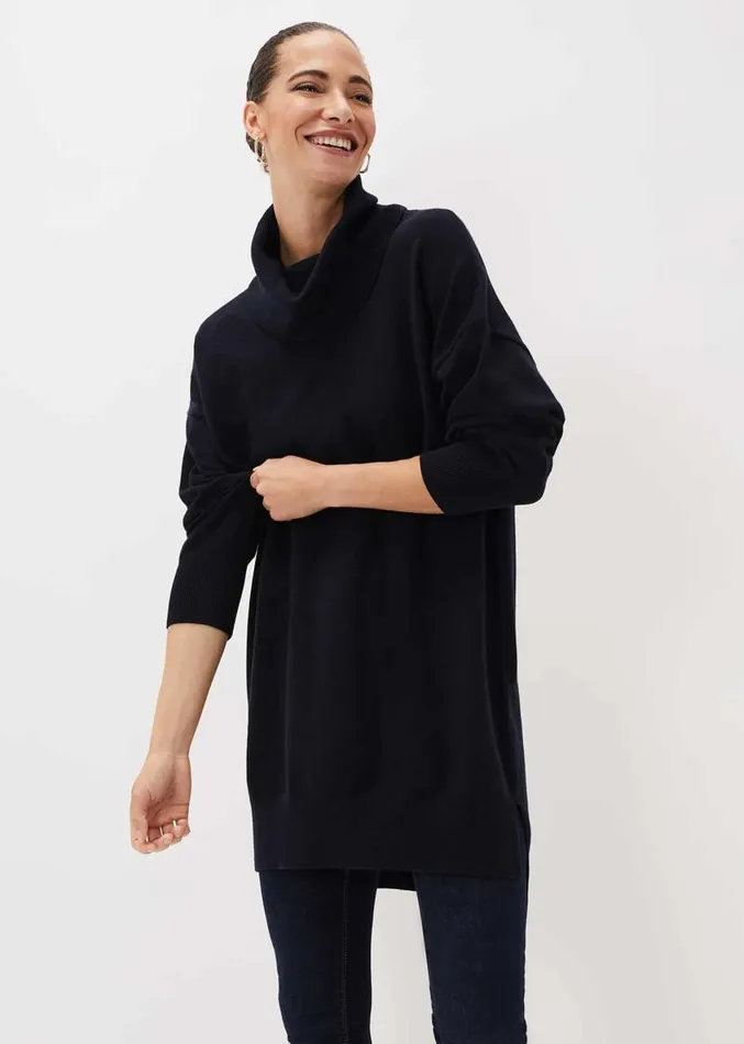 Cecilia Cowl Neck Jumper Dress Midnight Women Phase Eight Dresses