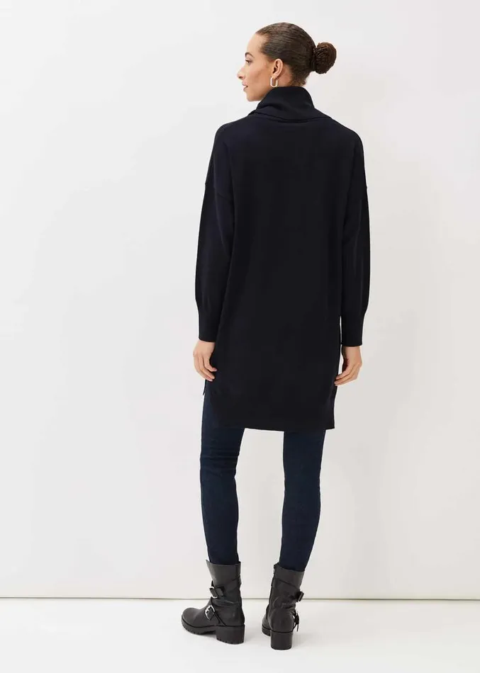 Cecilia Cowl Neck Jumper Dress Midnight Women Phase Eight Dresses
