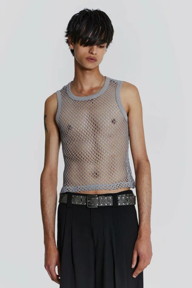 Chain Grey Vest Grey Men Jaded London Vests