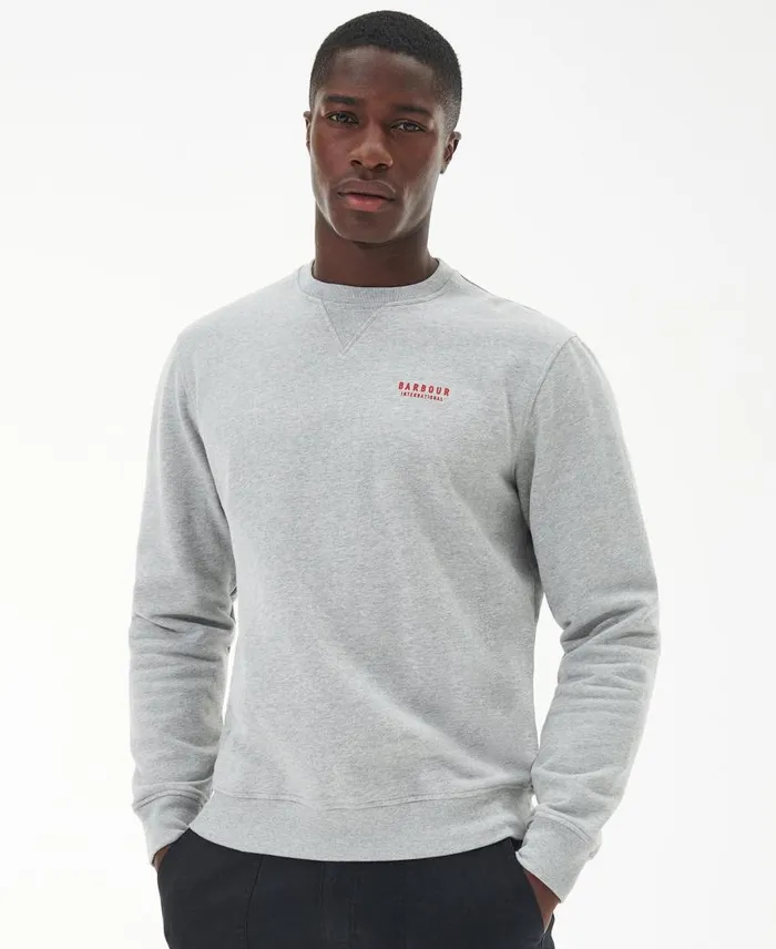 Charlton Crew Neck Sweatshirt Sage Men Barbour Hoodies and Sweatshirts
