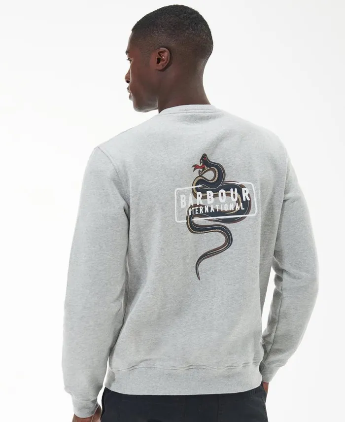 Charlton Crew Neck Sweatshirt Sage Men Barbour Hoodies and Sweatshirts