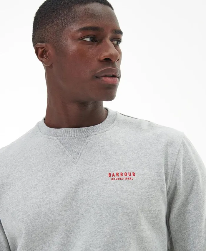 Charlton Crew Neck Sweatshirt Sage Men Barbour Hoodies and Sweatshirts