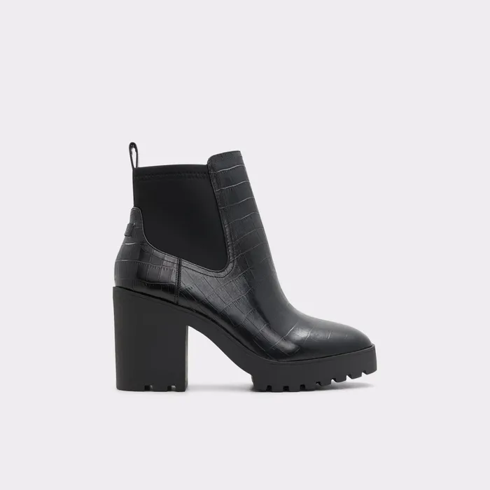 Chetta Black Leather Croco Women ALDO Boots
